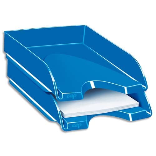 CEP Pro Corbeille à courrier Gloss pour format 24 x 32 - Dimensions L25,7 x H6,6 x P34,8 cm Bleu océan photo du produit Principale L