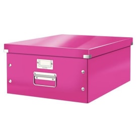 LEITZ Boîte CLICK&STORE L-Box. Format A3 - Dimensions : L36,9xH20xP48,2cm. Coloris Rose. photo du produit