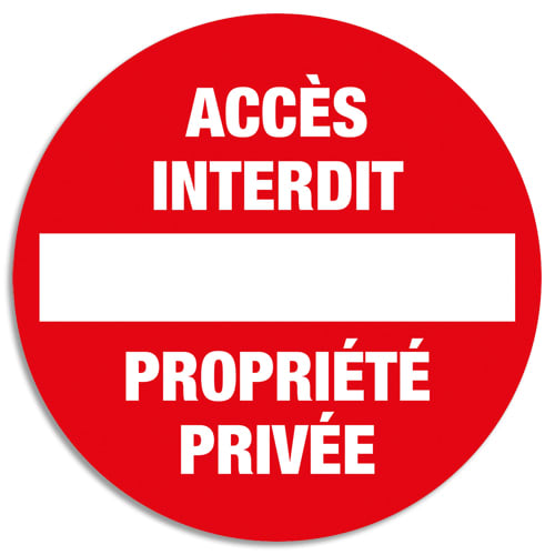 EXACOMPTA Panneau polypropylène non adhésif Accès interdit propriété privée polypropylène 30 cm 67100E photo du produit Principale L