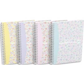 OXFORD Cahier Spiralé Floral - A6 - Couverture souple - Reliure