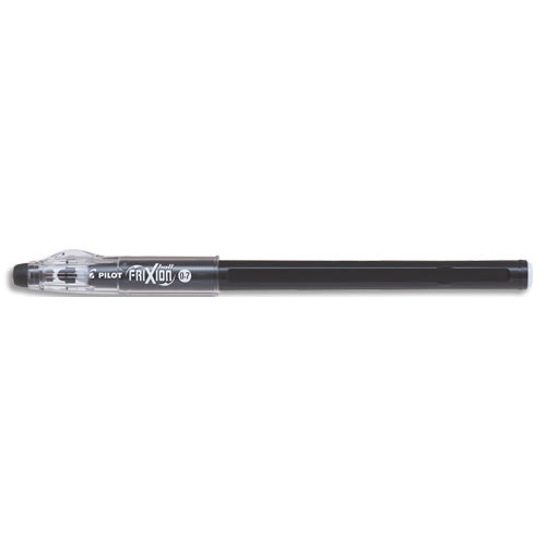 PILOT FriXion Ball Stick non rechargeable. Pointe conique moyenne 0,7mm. Encre effaçable noire photo du produit Principale L