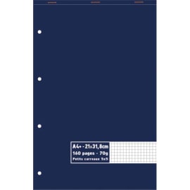 Bloc A4 200 pages petits carreaux bleu - Blocs et notes