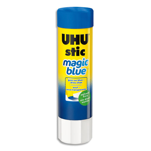 UHU Stick Magic 8g colle Bleue qui devient transparente au séchage photo du produit Principale L