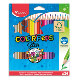 BIC KIDS Evolution ECOlutions Crayons de Couleur - Coloris Assortis, Etui  Carton de 18