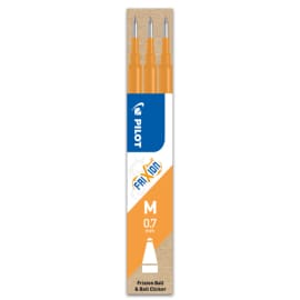 PILOT Set de 3 recharges pour roller FriXion Ball 07. Pointe moyenne 0,7 mm. Encre Orange Abricot photo du produit