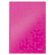 LEITZ Cahier WOW 21x29,7cm, 160 pages lignées. Couverture rigide. Coloris Rose photo du produit