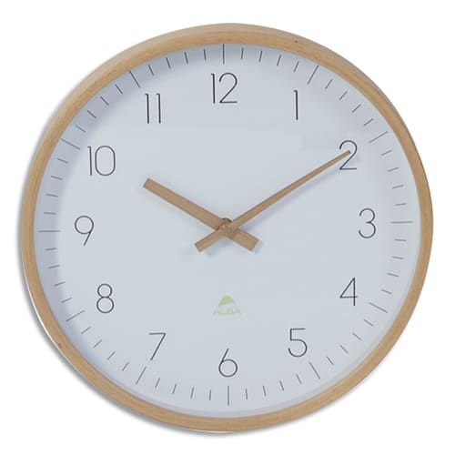 ALBA Horloge murale 30 cm cadran bois photo du produit Principale L