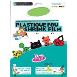 OZ INTERNATIONAL Pochette de 7 feuilles A4 de plastique dingue DIAM'S couleurs assorties photo du produit