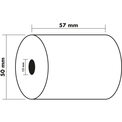 EXACOMPTA Bobine calculatrice 57 x 50 x 12 mm, 20 mètres, papier 1 pli offset extra-Blanc 60g FSC photo du produit Secondaire 3 L