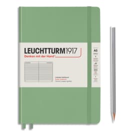 LEUCHTTURM 1917 Carnet rigide 14,8x21cm 251 pages lignées numérotées. Coloris Vert sauge photo du produit