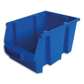 VISO Bac de rangement à bec 4L Spacy avec porte-étiquette en polypropylène Bleu L14 x H12,5 x P23 cm photo du produit