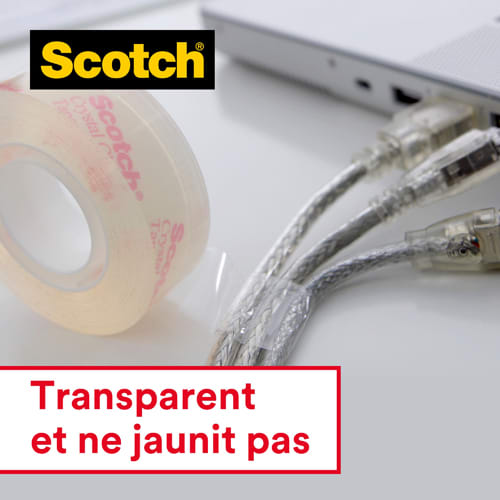 SCOTCH Ruban Crystal transparent 19mm x 7,5m sur dévidoir photo du produit Secondaire 1 L