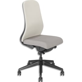 Fauteuil Souly synchrone ergonomique et design, placet dossier assise beige foncé et dossier beige clair photo du produit