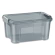 CEP Bo&icirc;te de rangement 13 litres gris fum&eacute; mati&egrave;re PP recycl&eacute; (hors clips). Dim : 38,9 x 27,7 x H 19,5cm. photo du produit