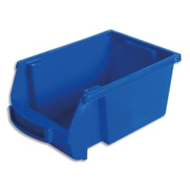 VISO Bac de rangement à bec 1L Spacy avec porte-étiquette en polypropylène Bleu L10 x H7 x P16 cm photo du produit