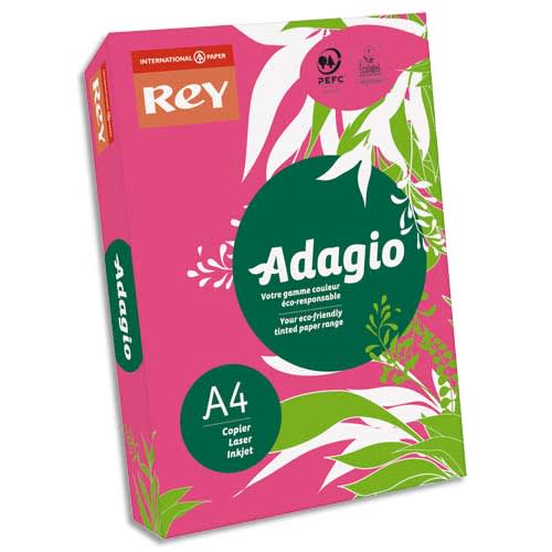 INAPA Ramette 500 feuilles papier couleur intense ADAGIO grenadine intense A4 80g photo du produit Principale L