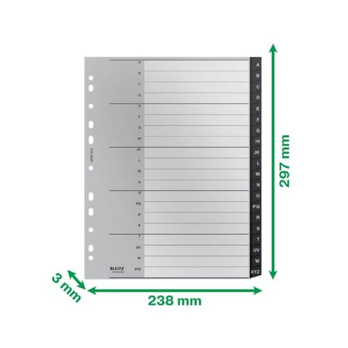 LEITZ Intercalaires 20 onglets alphabétiques A-Z Leitz Recycle,A4XL,plastique 90% recyclé/100% recyclable photo du produit Secondaire 2 L