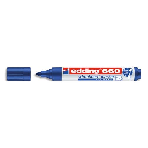 EDDING Marqueur effaçable à sec pointe ogive Bleu E-660 photo du produit Principale L