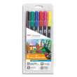 TOMBOW Boîte 6 feutres ABT double pointe (pinceau+fine), assortis couleurs primaires photo du produit