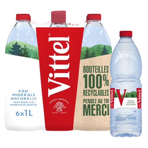 VITTEL Bouteille plastique d'eau 1 litre minérale plate