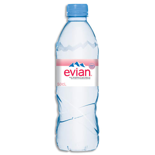 Eau plate Evian, en bouteille, lot de 24 x 33 cl - Eaux