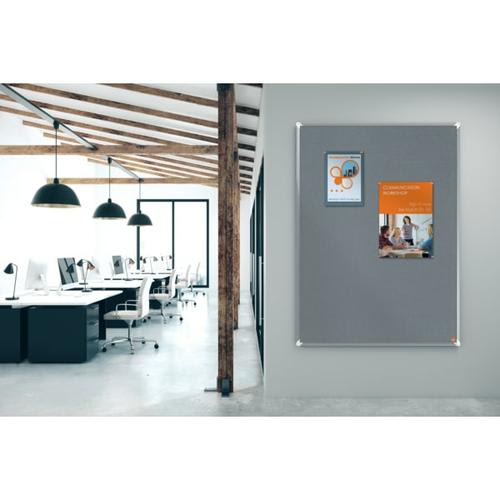 NOBO Tableau d'affichage en feutre Premium Plus - 600 x 450 mm - gris - 1915194 photo du produit Secondaire 3 L