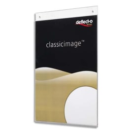 DEFLECTO Porte-visuel mural format A3 vertical - Dimensions L30 x H42 x P0,25 cm photo du produit