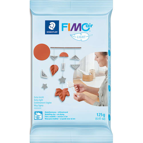 GRAINE CREATIVE Pain 125gr FIMO AIR LIGHT TERRACOTTA - Simple, lisse, ne colle pas, PAS BESOIN DE CUISSON photo du produit Principale L