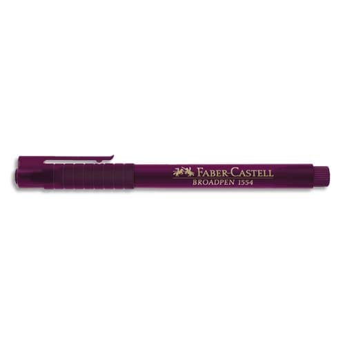 FABER CASTELL Feutre BROADPEN 1554 pointe large 0,8 mm, corps transparent, Magenta indélébile photo du produit Principale L