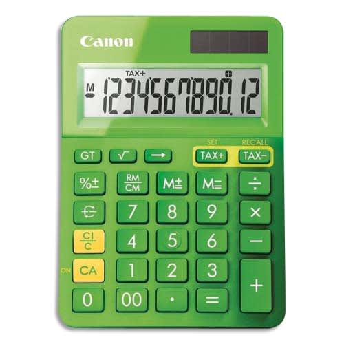 CANON Calculatrice de bureau 12 chiffres LS-123K Verte 9490B002AA photo du produit Principale L