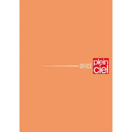 PLEIN CIEL Bloc agrafé en-tête 160 pages non perforées 80g petits carreaux 5x5 7,4x10,5cm. Couv Orange photo du produit