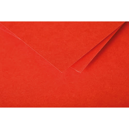 CLAIREFONTAINE Paquet de 20 enveloppes 120g POLLEN 16,5x16,5cm. Coloris Rouge corail photo du produit Principale L