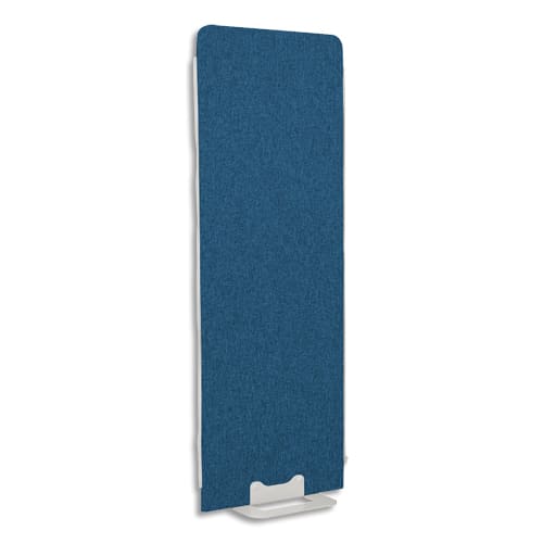 GAUTIER OFFICE Cloison Haut L60cm X-SPACE en textile bleu. Socle acier 6 mm. Fermeture zippée photo du produit Principale L