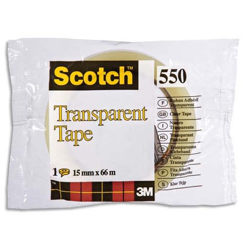 SCOTCH Ruban adhésif transparent 19mm x 66m en sachet individuel 550 ≡  CALIPAGE