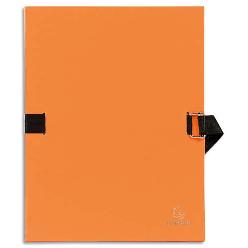 EXACOMPTA Chemise extensible Varia 2230, recouverte de papier grainé Orange photo du produit Principale L