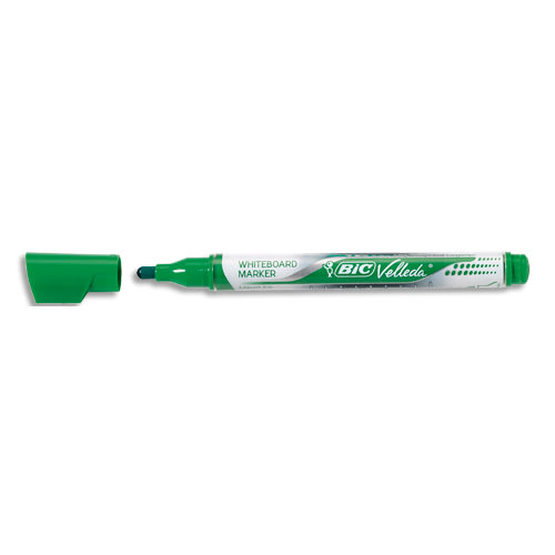 BIC Velleda Feutres pour Tableau Blanc Effaçables à Sec Pointe Conique Large - Vert photo du produit