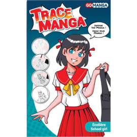 OZ INTERNATIONAL Pochoir Trace Manga pour apprendre à tracer aisément des personnages Manga ''Ecolière'' photo du produit