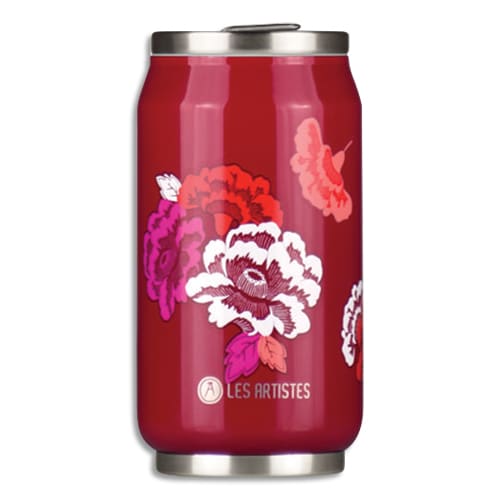 LES ARTISTES PARIS Canette isotherme 280ml acier inoxydable conserve au  frais/10H- chaud/5h. Design Asie ≡ CALIPAGE