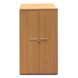 Armoire mélaminée EMMA 2 portes, hauteur 198cm. Coloris Blanc/Chêne photo du produit