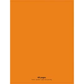 CONQUERANT C9 Cahier piqûre 24x32cm 48 pages 90g grands carreaux Seyès. Couverture polypropylène Orange photo du produit