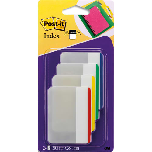 POST-IT Marque-pages POST-IT® larges de classement (4x6) Couleurs Classiques photo du produit Principale L