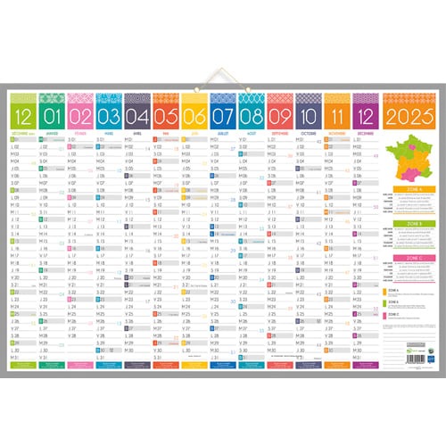 CBG Calendrier TENDANCE maxi,Janvier à Décembre 2024, 43x65cm, 2