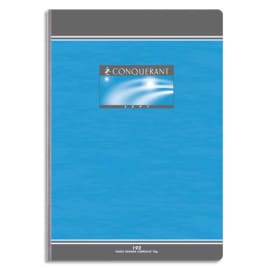 CONQUERANT C7 Cahier reliure brochure grand format 21x29,7cm 192 pages 70g petits carreaux 5x5 photo du produit