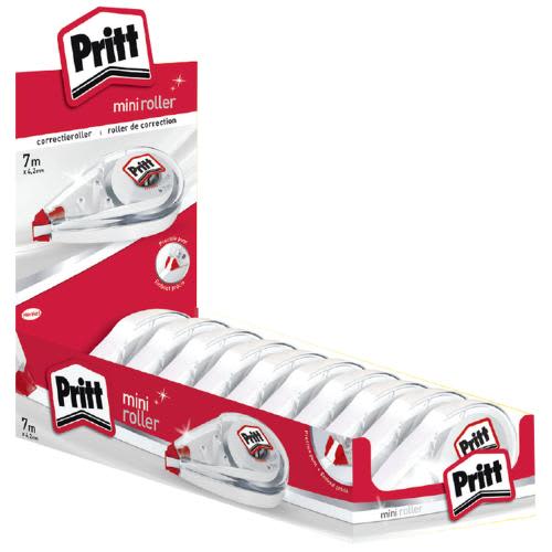 PRITT Boîte de 10 mini Rollers de correction flex. Dimensions du ruban : 4,2mm x 7m photo du produit Principale L