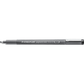 STAEDTLER Feutre pointe calibrée baguée métal 0,2 mm, encre Noire pigmentée infalsifiable résiste aux UV. photo du produit