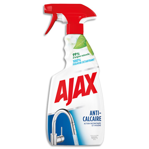 AJAX Spray 500 ml Nettoyant Détartrant anticalcaire, désodorise et respecte les surfaces, base végétal. photo du produit Principale L