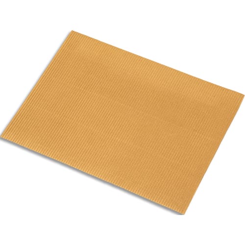 FABRIANO Lot de 5 feuilles de carton ondulé 328g, dimensions 50 x 70 cm, coloris marron clair photo du produit Principale L