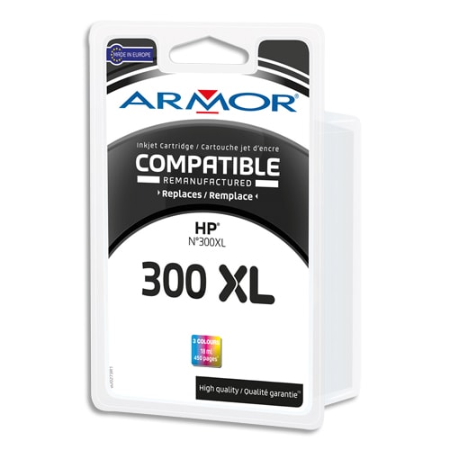 ARMOR Cartouche compatible Jet d'encre 3 couleurs Cyan Magenta Jaune HP 300XL B20273R1 photo du produit Principale L