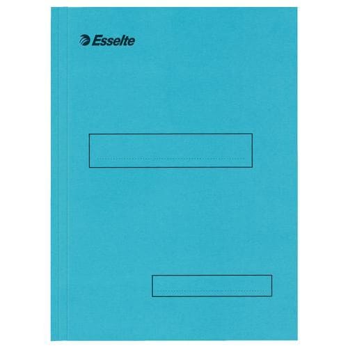 ESSELTE Boîte de 100 sous-dossier en carton Kraft, 1 rabat. Format A4. Coloris Bleu photo du produit Principale L