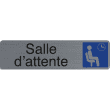 EXACOMPTA Plaque adhésive imitation aluminium Salle d'attente 16,5X4,4 cm 67167E photo du produit